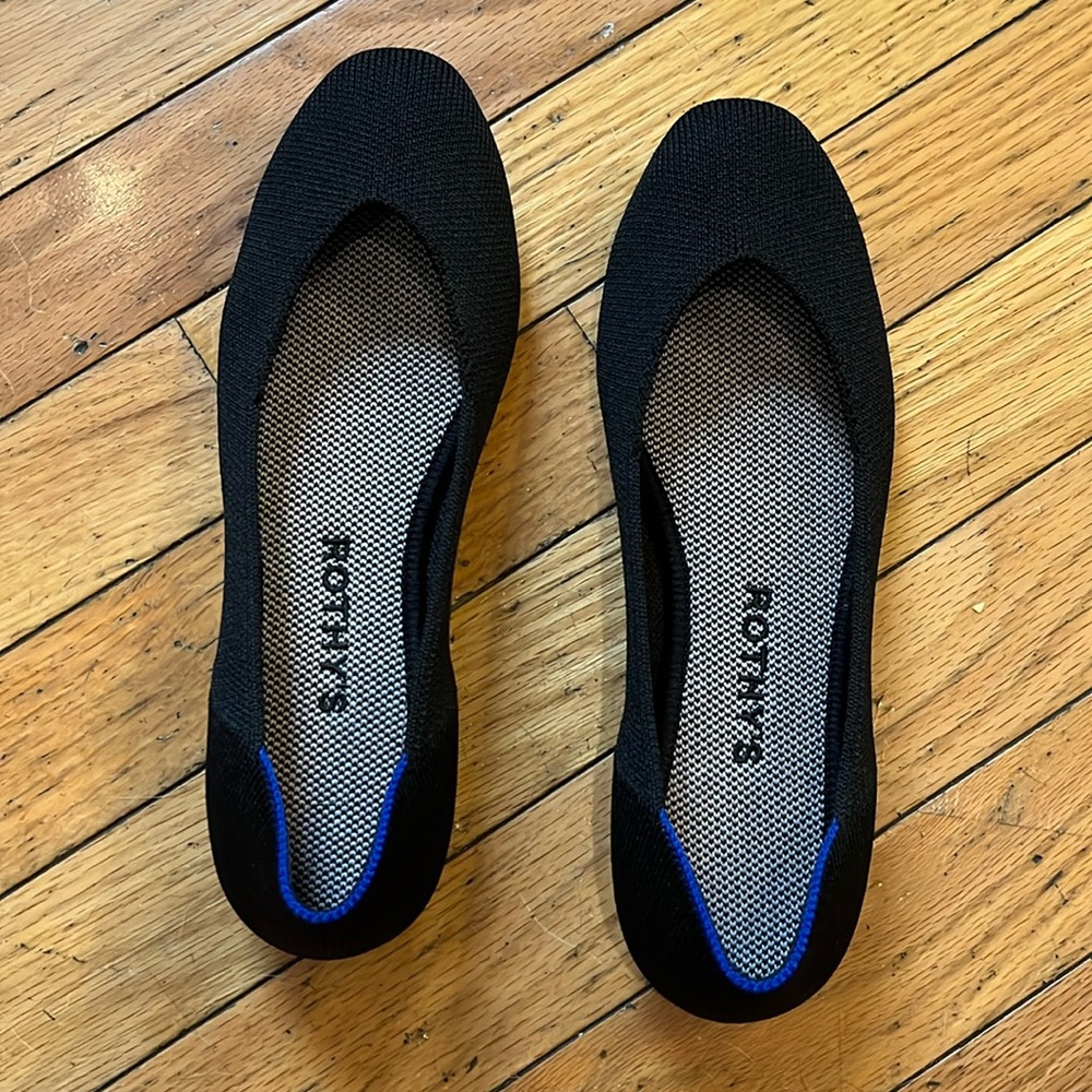 Rothy’s, black, size 6, worn once!